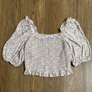 Floral Smocked Blouse